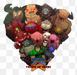 Doom Videogame - Doom 25th Anniversary Fan Art Emoji,Doomguy Emoji