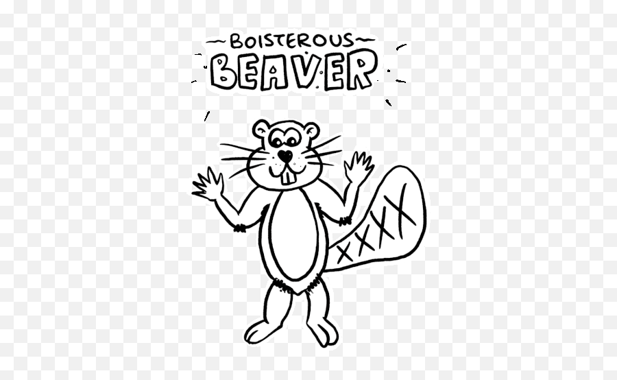 Boisterous Beaver Veefriends Sticker - Boisterous Beaver Dot Emoji,Gray Beaver Emoticons