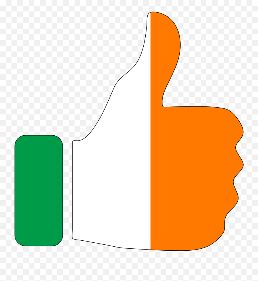 Ireland Thumbs Up Clipart - Irish Flag Thumbs Up Emoji,Irish Flag Emoji