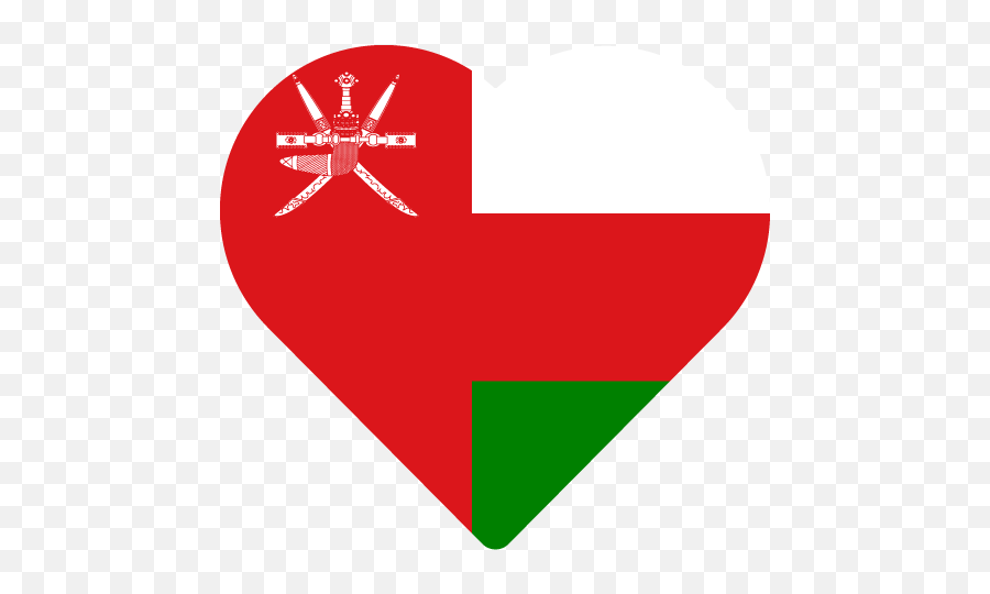 Vector Country Flag Of Oman - Heart Vector World Flags Language Emoji,Do Saudi Arabians Use A Lot Of Heart Emojis