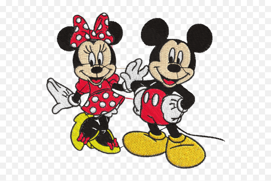 Matriz De Bordado Mickey E Minnie 2 Emoji,Emoticon Simbolo Do Mickey