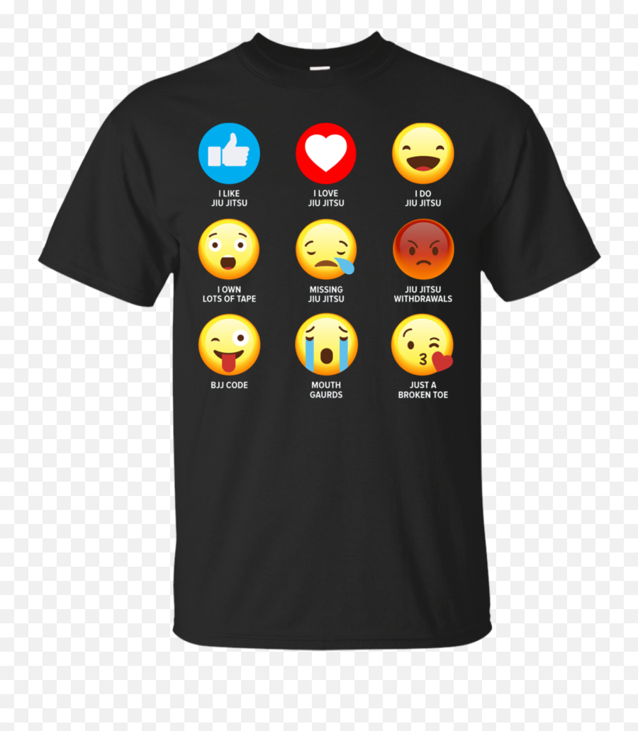 I Love Brazillian Ju Jitzu Jiu Jitsu Emoji Emoticon T - Shirt,Just Do It Emoticon