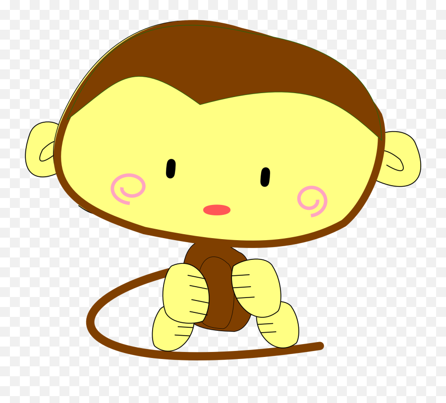 Drawing Of Cute Monkey With A Big Head Free Image Download Emoji,Mushroom Head Emoticon