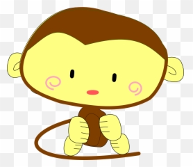 Drawing Of Cute Monkey With A Big Head Free Image Download Emoji,Mushroom Head Emoticon