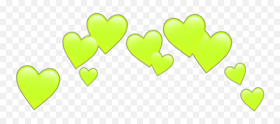 Green Heart Hearts Greenheart Sticker By Alien - Filter Snapchat Heart Crown Gif Emoji,Green Heart Emoji Png