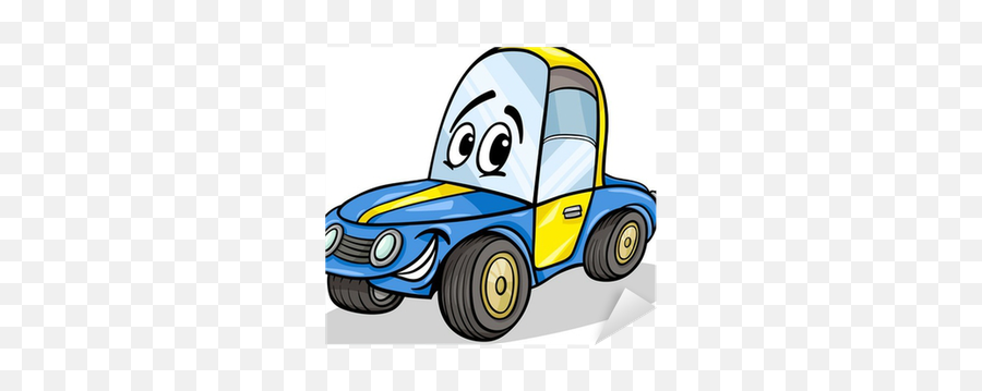 Funny Racing Car Cartoon Illustration Sticker U2022 Pixers - We Emoji,Emoticon For Bike Racing