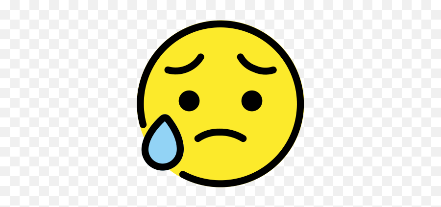 Sad But Relieved Face Emoji,Sob Emoji