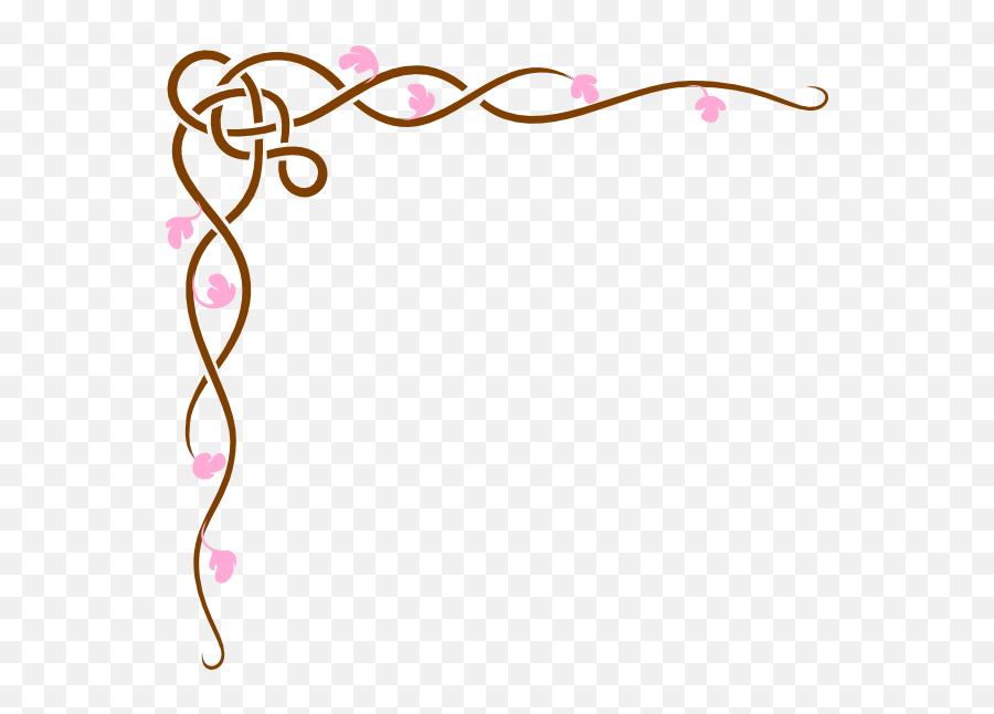 Brown Floral Border Png Pic Emoji,Border Emoji