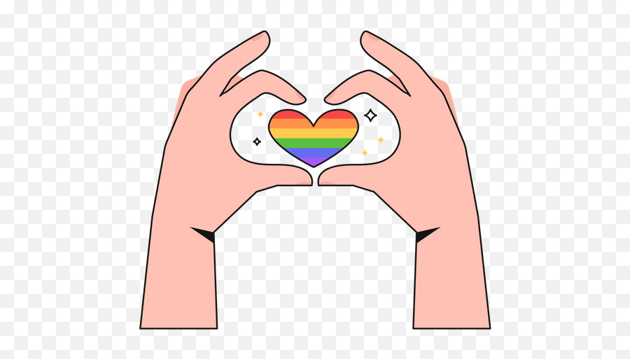 Best Premium Hands Showing Lgbt Heart Gesture Illustration Emoji,Lgbt Hearts Emoji