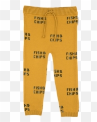 Download Tiny Cottons Fish U0026 Chips Knit Pant - Trousers Png Solid Emoji,Knit Emoji