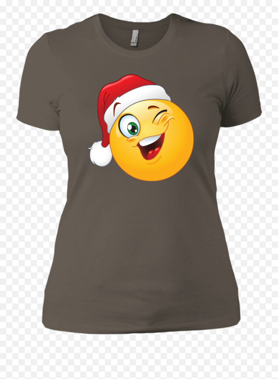 Santa Claus Christmas Emoji T Shirt - Christmas Smiley Face,Santa Emoji