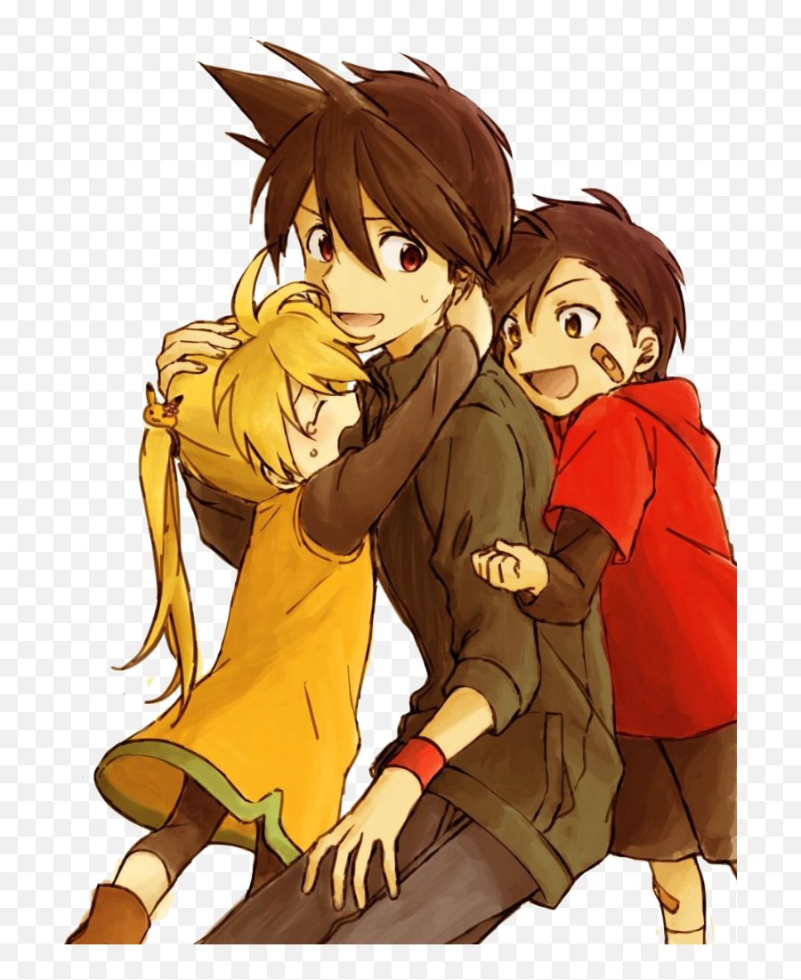 Family Anime Siblings Pokespe Pokemon Sticker By Olika3 - Hug Emoji,Siblings Emoji