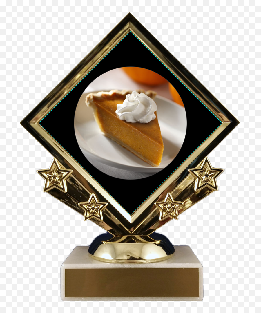 Pie Logo Diamond Trophy - Slice Of Pumpkin Pie Emoji,Pumpkin Pie Emoji