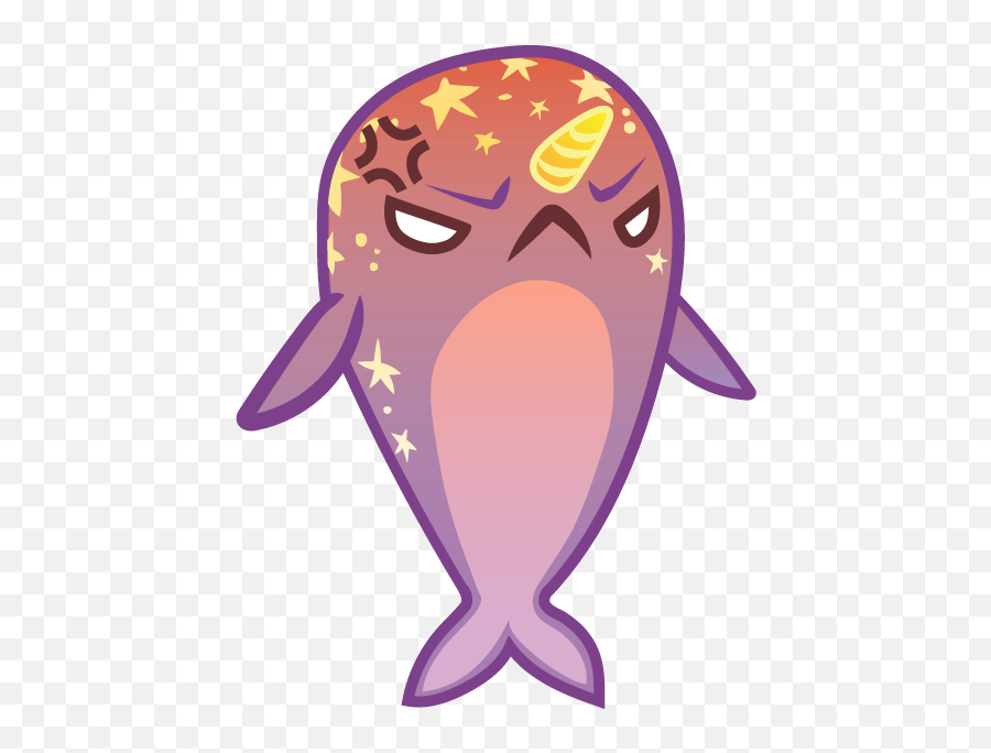 Inki - Drop Starwhal Stickers By Michelle Rodriguez Fish Emoji,Narwal Emoji