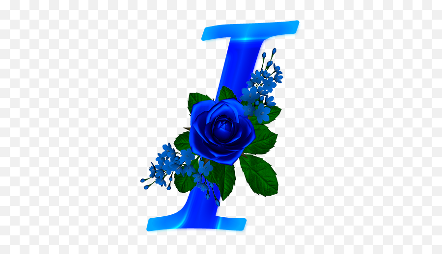 Flower Phone Wallpaper Floral Font - Letter With Blue Rose Emoji,Aski Emojis