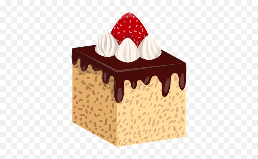 Chocolate Cake Slice With Strawberry - Cake Slice Png Transparent Background Emoji,Fish Cake Emoticon
