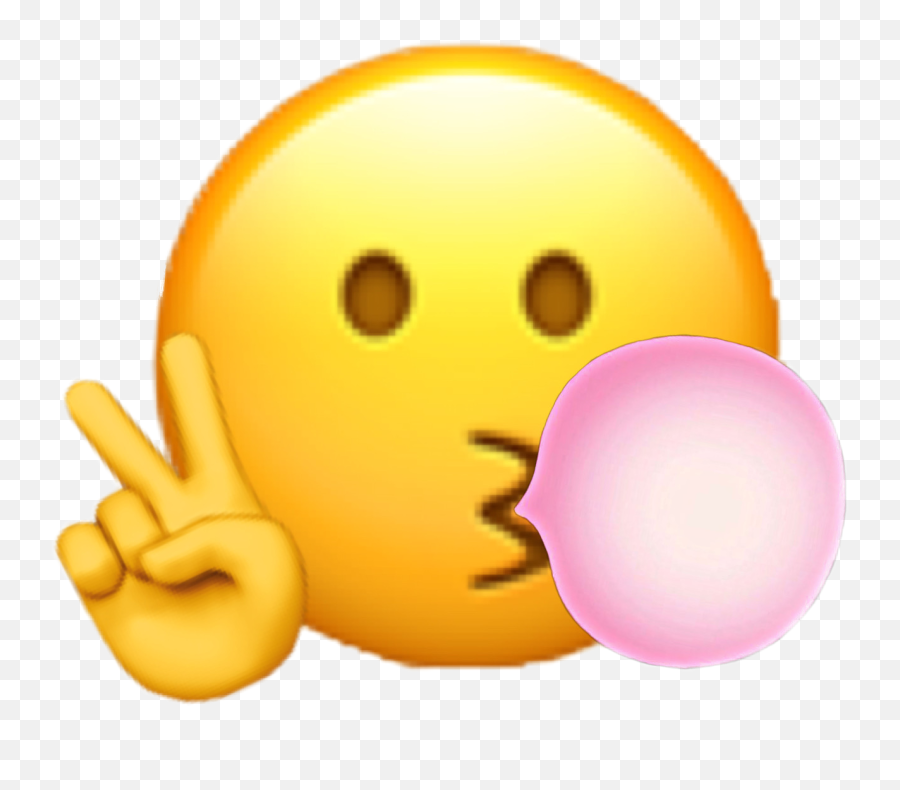 Emoji Bubblegum Sticker - Pleading Peace Emoji,Bubblegum Emoji