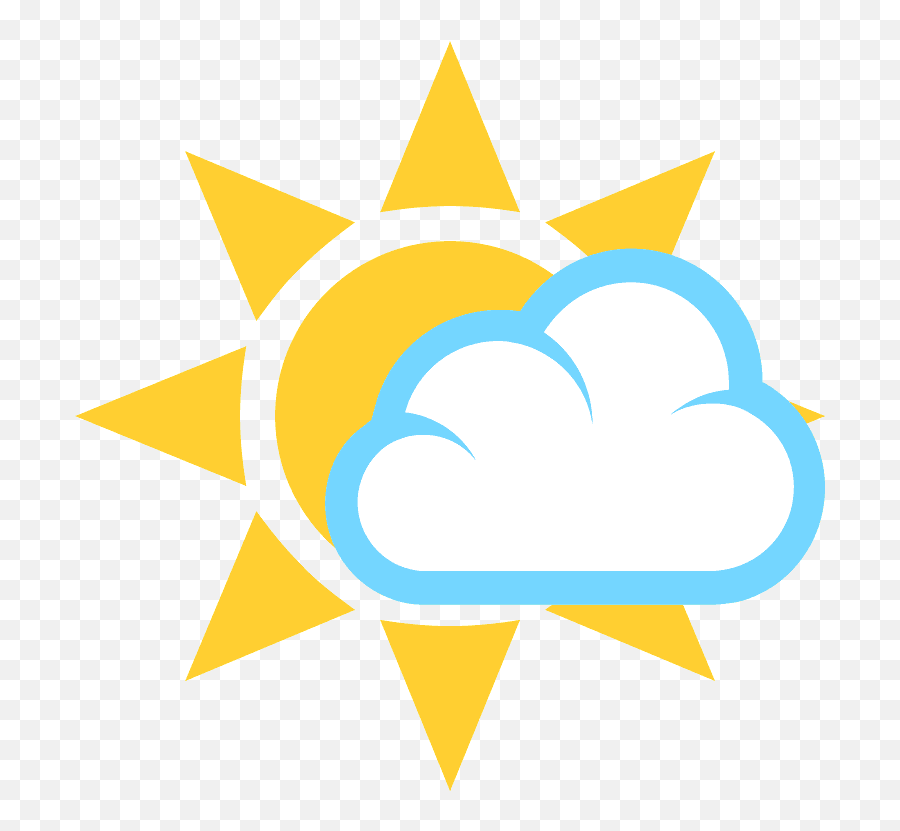 Sun Behind Small Cloud Emoji Clipart Free Download - Ikf Technologies Ltd Logo,Small Png Emojis