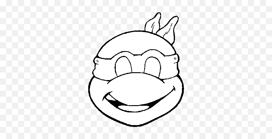 Coloring Pages Ninja Turtles - Ninja Turtle Mask Coloring Page Emoji,Bday Emojis Coloring Pages