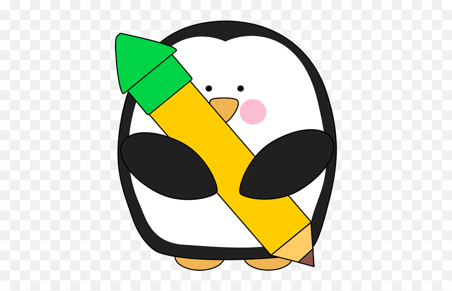 Free Cute Pencil Cliparts Download Free Cute Pencil - Penguin With Pencil Clipart Emoji,Kmart Emoji Pencil