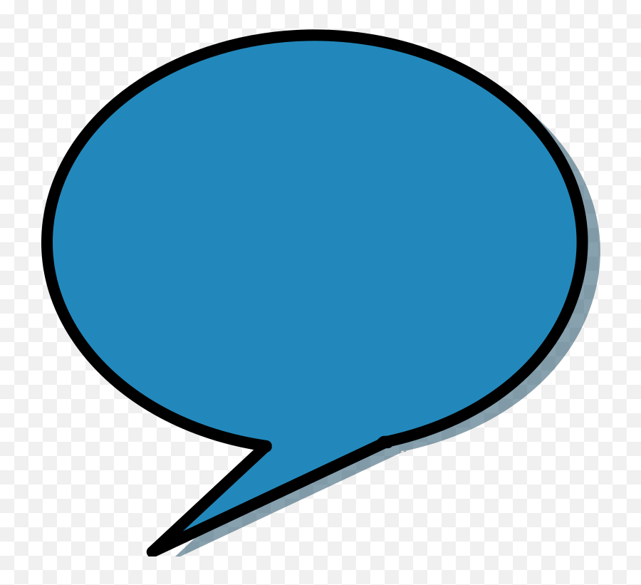 Thinking Bubble Without Shadow Blue Png - Clip Art Emoji,Thinking Cloud Emoji