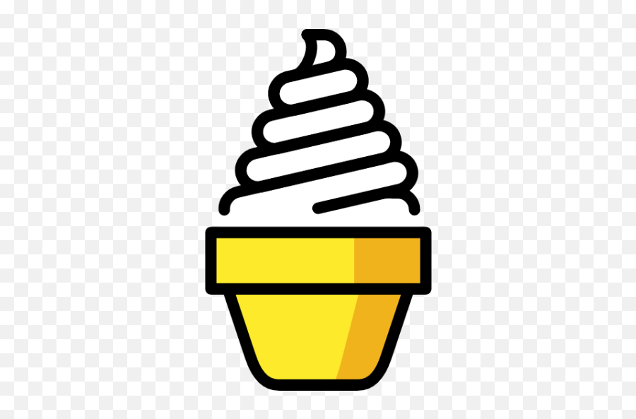 Soft Ice Emoji - Ice Cream,Eat Ice Cream Emoticon