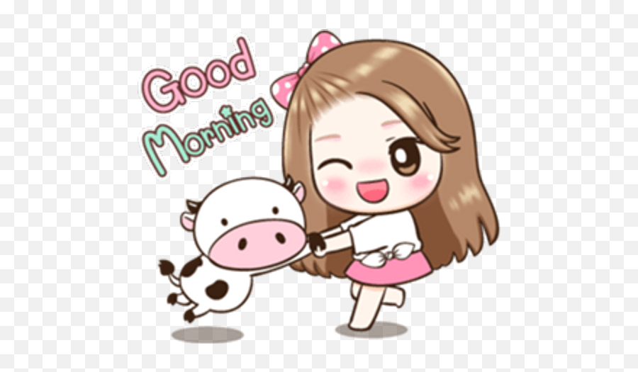 Sticker Maker - Pegatinas Good Morning Good Morning Baby Girl Sticker Emoji,Winter Emoticon Pack