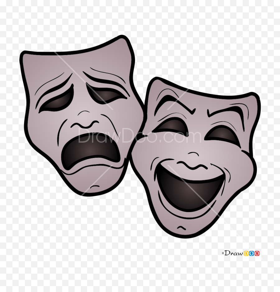 How To Draw Theatre Masks Face Masks - Draw A Theatre Mask Emoji,Theatre Emoji