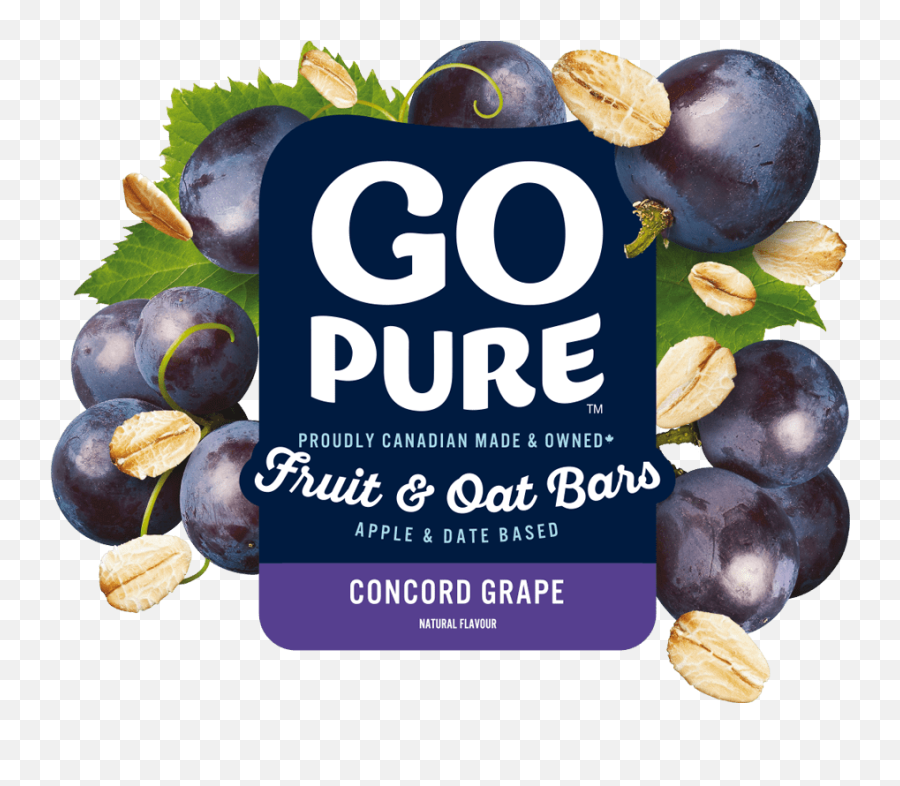 Fruit U0026 Oat Bars - Concord Grape Leclerc Go Pure Bars Emoji,Facebook Emoticons Grapes