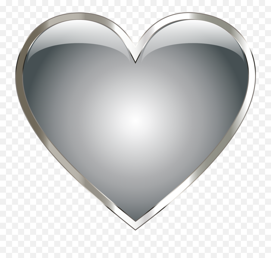 Shiny Metallic Heart Love Symbol Free Image Download - Silver Heart Transparent Background Emoji,A Lot Of Heart Emojis