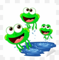 Jumping Frogs Cartoon Sticker U2022 Pixers - We Live To Change Frogs Cartoon Emoji,Jumping Dogs Emoticon