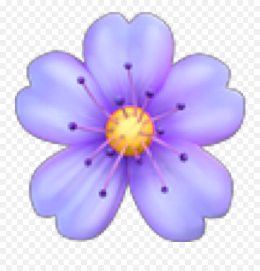 Flower Flor Violet Violeta Emoji - Flower Emoji Png Transparent Background,Violet Flower Emoji