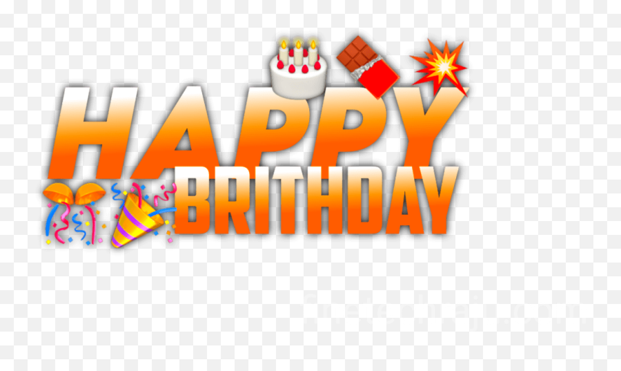 Best Happy Birthday Png Text Effects English - Finetechrajucom Emoji,Happy Birthday Text Emojis