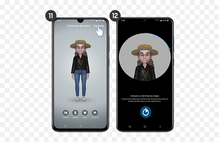 Galaxy A70 - Cómo Crear Un Ar Emoji De Mi Mismo Samsung Co Iphone,Sombrero Emoji