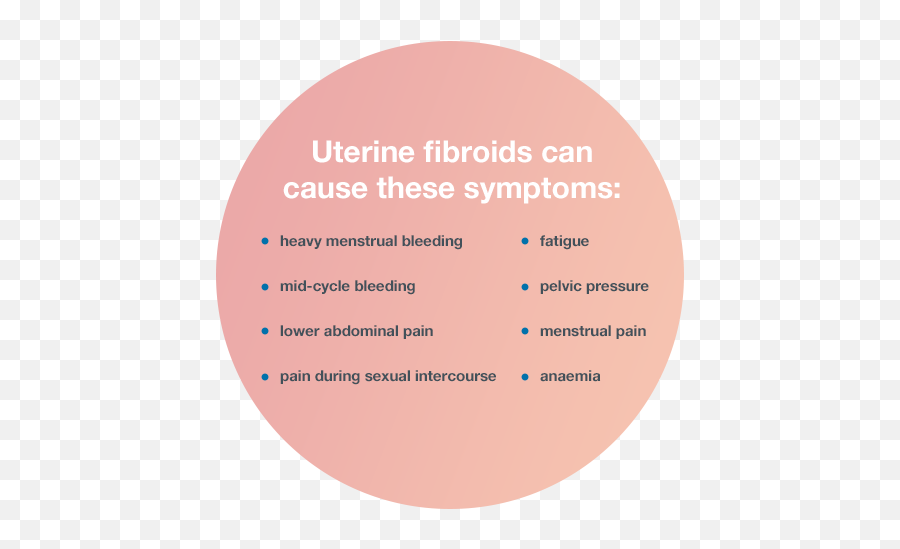 Uterine Fibroids Symptoms And Causes - Fibroidsconnectcom Dot Emoji,Emotions During Menstrual Cycle