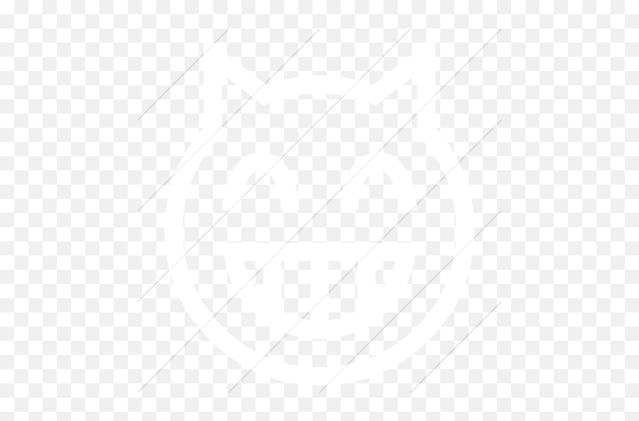 Iconsetc Simple White Classic Emoticons Grinning Cat Face - Back Arrow White Icon Png Emoji,Cat Emoticons