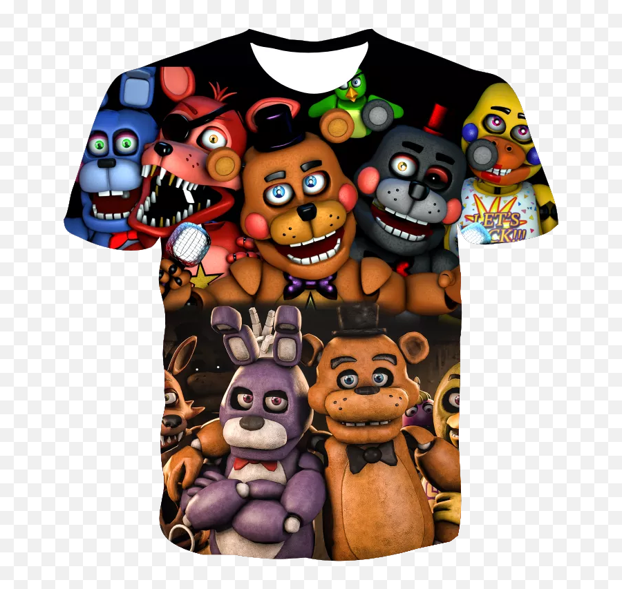 2021 Summer Boys Clothes Classic Game Anime Freddy Five Emoji,Classic Gamer Emotion