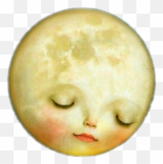Moon Cartoon Png - Ftestickers Cartoon Illustration Moon Happy Emoji,Lunar Eclipse Emoji