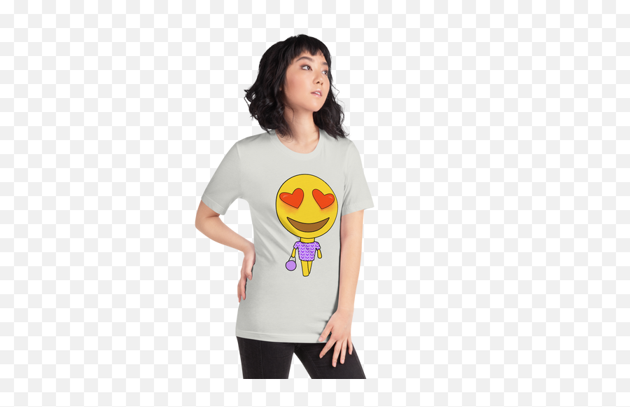 Heart Eyes Emoji T - Shirt,Crazy Eyes Emoji