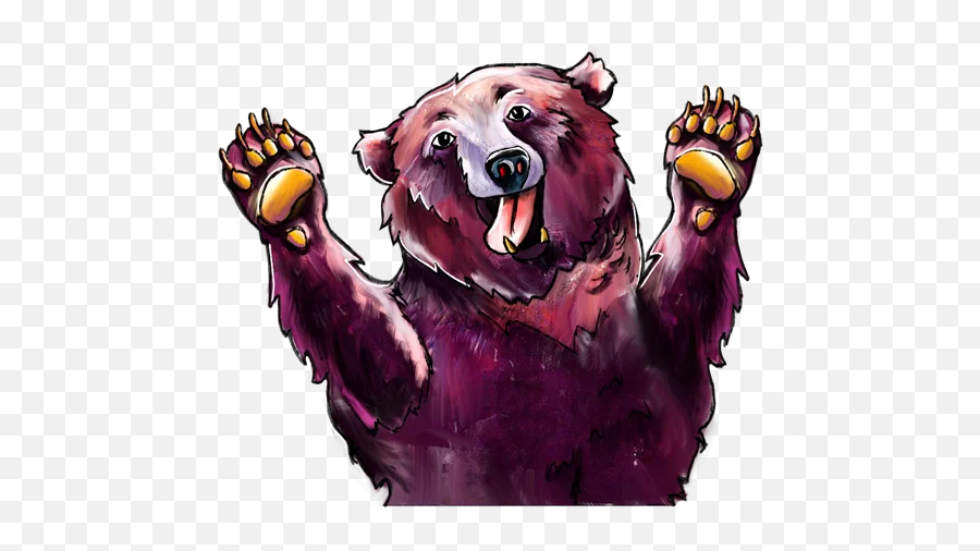 Telegram Sticker From Bear Pack Emoji,Grizzly Bear Emojis