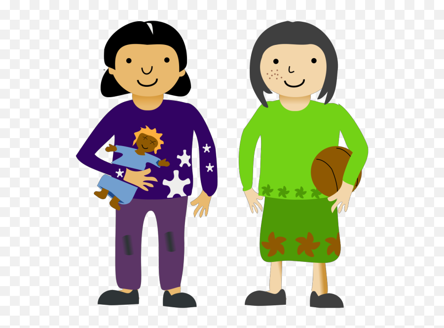 Two Kids Girls Hug Png Svg Clip Art For Web - Download Clip Emoji,Sad Hugs Emoji