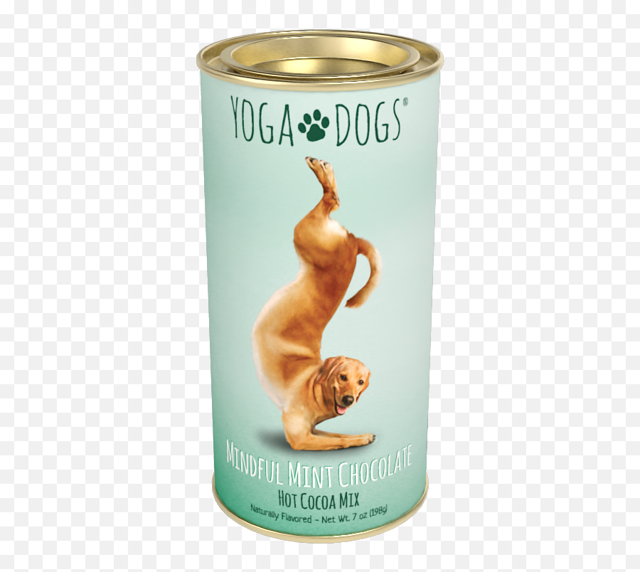 Yoga Dogs Mindful Mint Chocolate Cocoa 7oz Round Tin - Cylinder Emoji,Candy Sour Face Lemon Pig Emoji