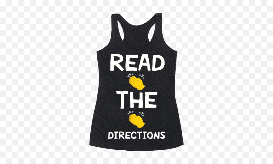 Emoji Racerback Tank Tops Lookhuman - Restoran 7 Nebo,Black Clap Emoji