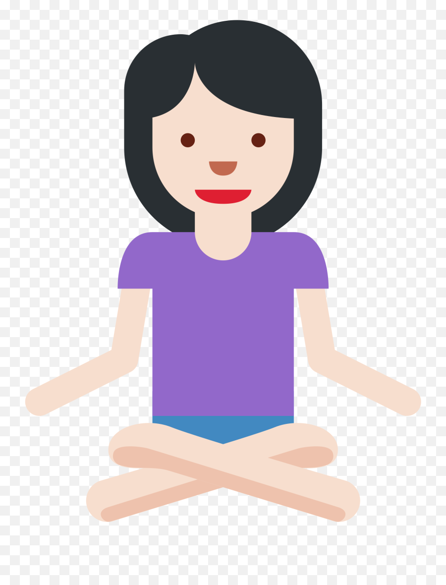 U200d Woman In Lotus Position Emoji With Light Skin Tone - Human Skin Color,Light Skin Emoji