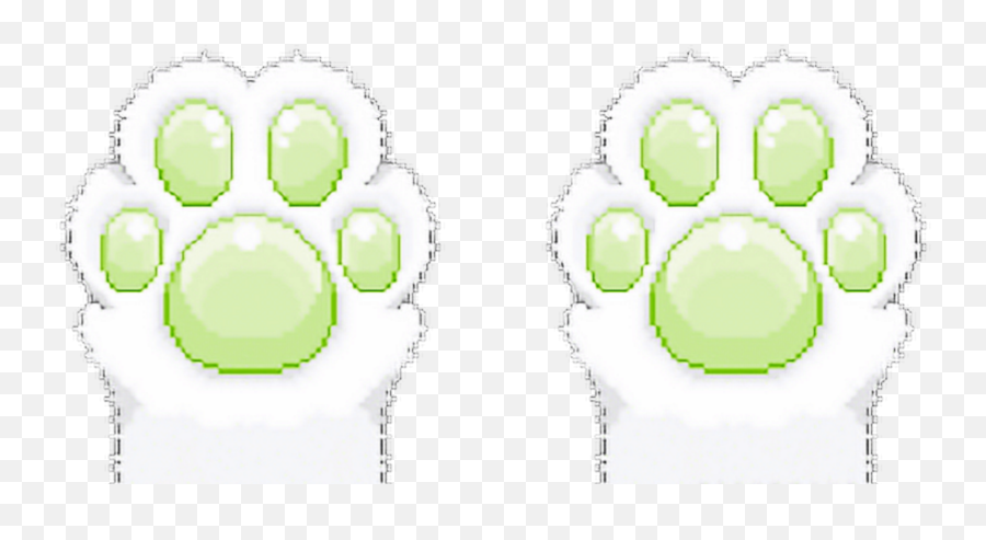 Kawaii Green Paws Cat Cats Sticker By Kawaii Emoji,Cat Paws Emoji