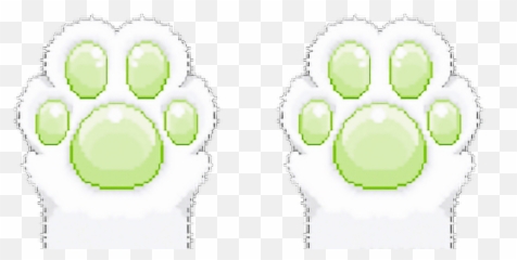 Kawaii Green Paws Cat Cats Sticker By Kawaii Emoji,Cat Paws Emoji