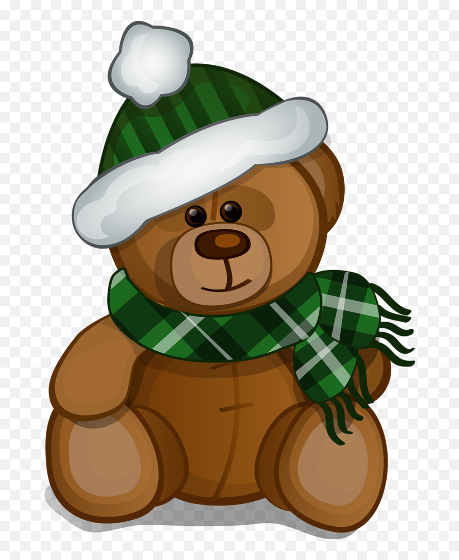 Image Clipart - Natal Desenho Colorido Ursinho Emoji,Cute Christmas Emoticons Bear