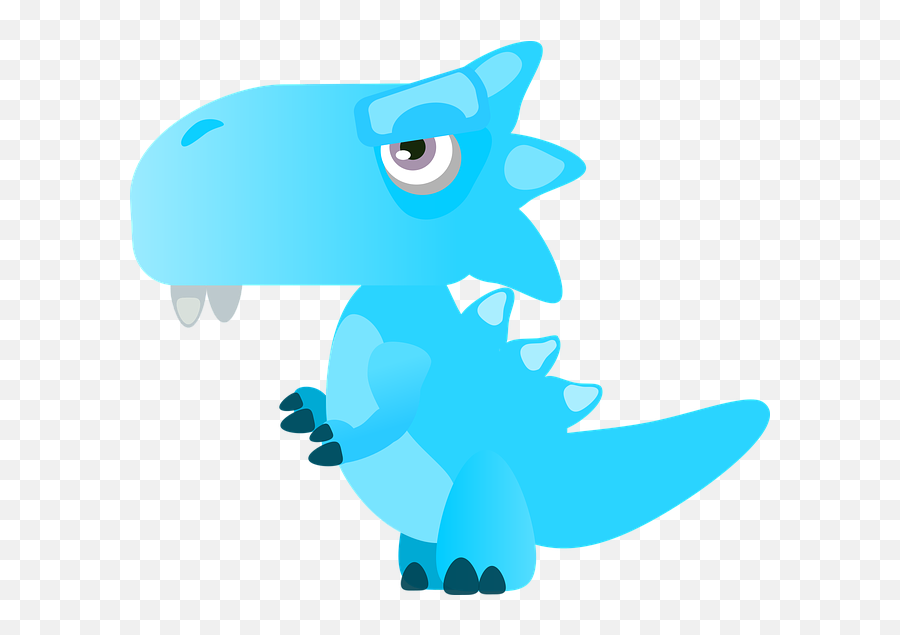 Free Photo Dinosaur Dragon Blue Vector - Dinosaur Has 1 Teeth Emoji,Cartoon Dragon Different Emotions
