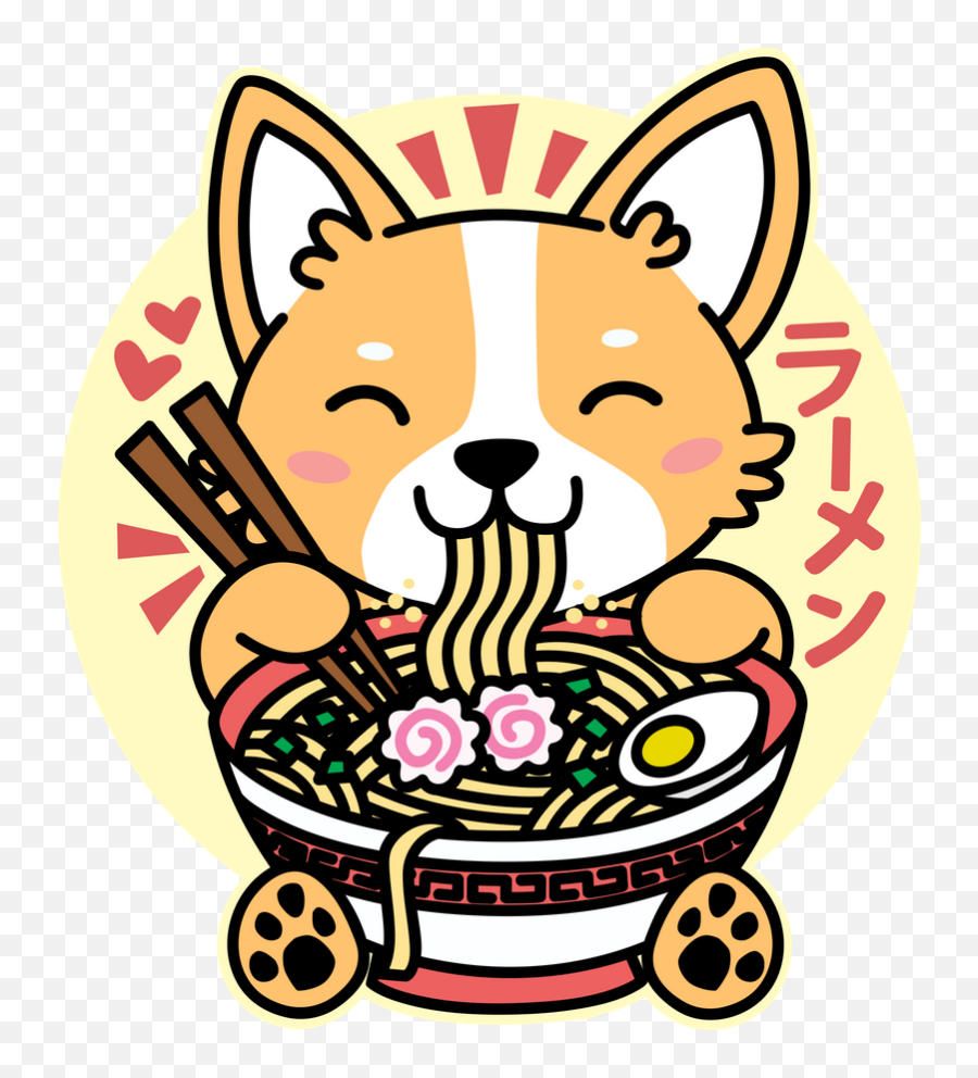 Corgi Eating Ramen T - Corgi Eating Ramen Emoji,Emojis Japoneses Tumblr