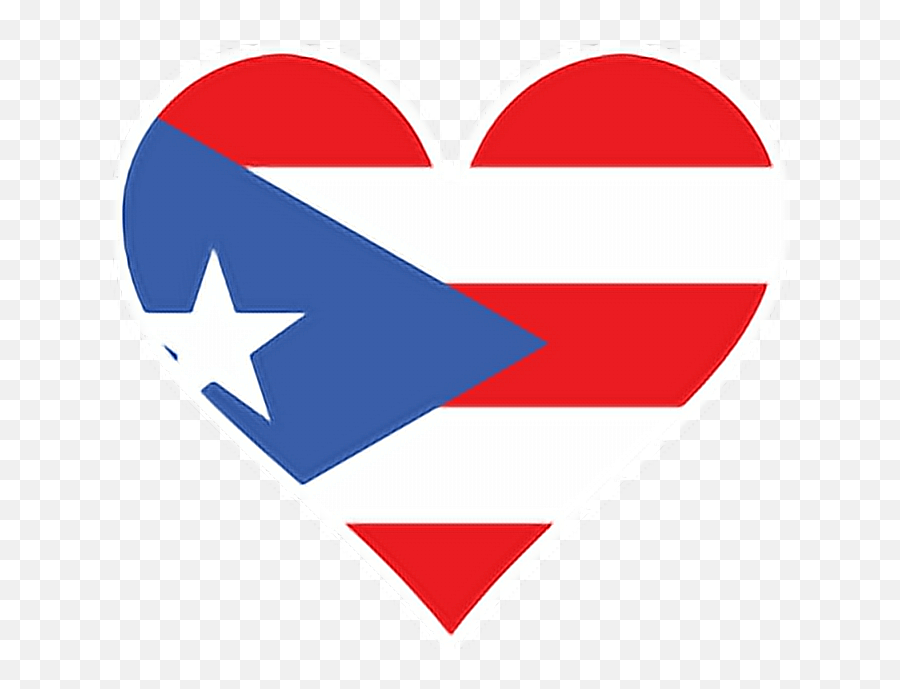 Puerto Rico Corazon Bandera Sticker - Logo Puerto Rico Flag Emoji,Puerto Rico Emoji